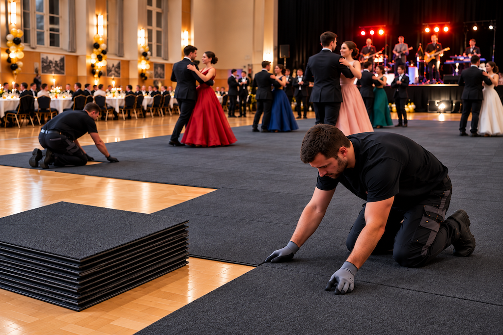 Ballroom Carpet Installation in Progress